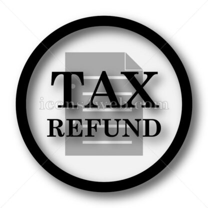 Tax refund simple icon. Tax refund simple button. - Website icons