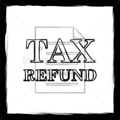 Tax refund sketch icon. - Website icons