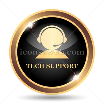 Tech support gold icon. - Website icons