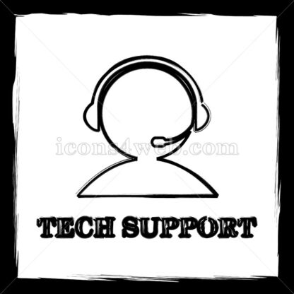 Tech support sketch icon. - Website icons