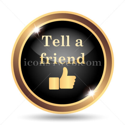 Tell a friend gold icon. - Website icons