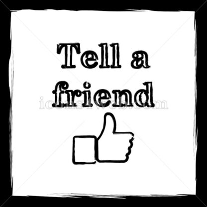 Tell a friend sketch icon. - Website icons