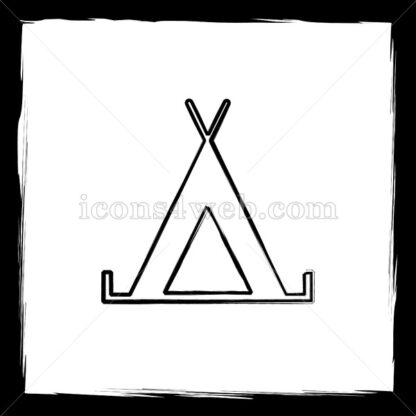 Tent sketch icon. - Website icons