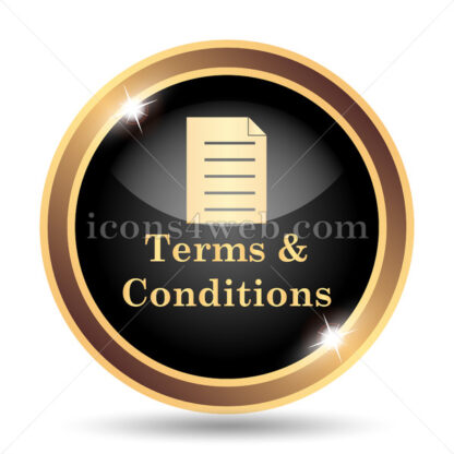 Terms and conditions gold icon. - Website icons