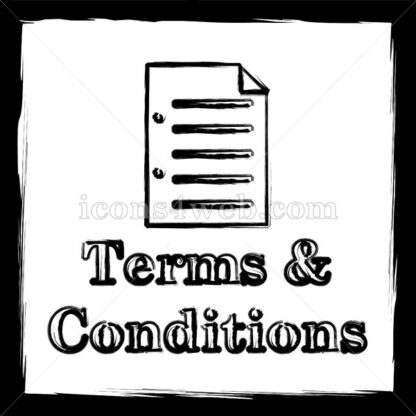 Terms and conditions sketch icon. - Website icons