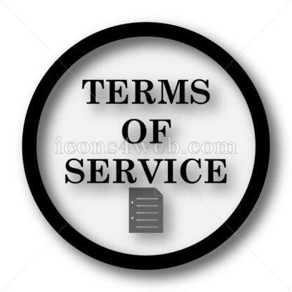 Terms of service simple icon. Terms of service simple button. - Website icons