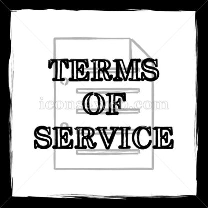 Terms of service sketch icon. - Website icons