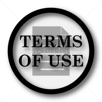 Terms of use simple icon. Terms of use simple button. - Website icons