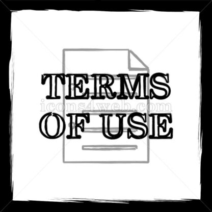 Terms of use sketch icon. - Website icons