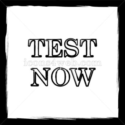 Test now sketch icon. - Website icons