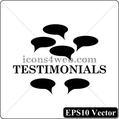 Testimonials black icon. EPS10 vector. - Website icons
