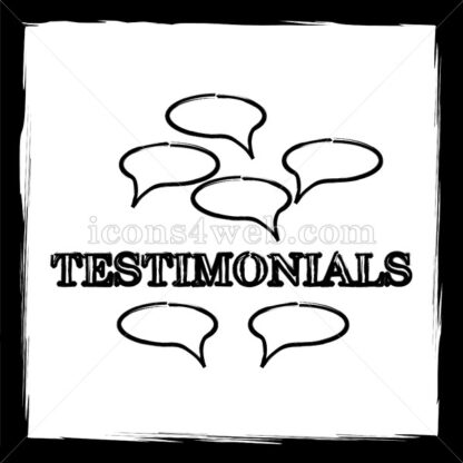 Testimonials sketch icon. - Website icons