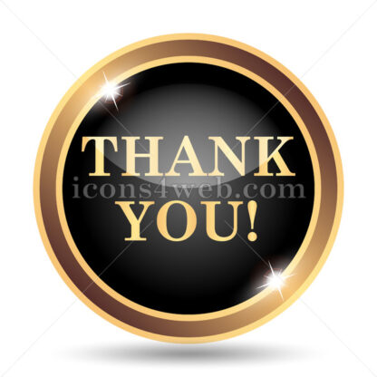 Thank you gold icon. - Website icons