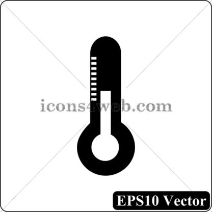 Thermometer black icon. EPS10 vector. - Website icons