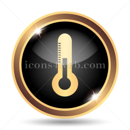 Thermometer gold icon. - Website icons