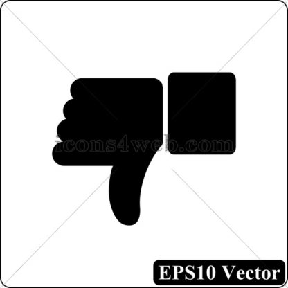 Thumb down black icon. EPS10 vector. - Website icons