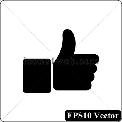 Thumb up black icon. EPS10 vector. - Website icons