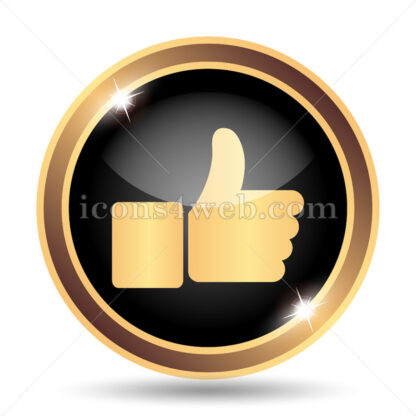 Thumb up gold icon. - Website icons