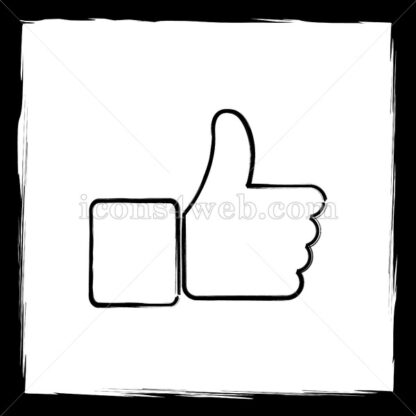 Thumb up sketch icon. - Website icons