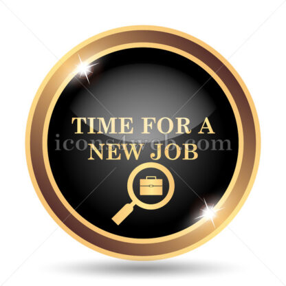 Time for a new job gold icon. - Website icons