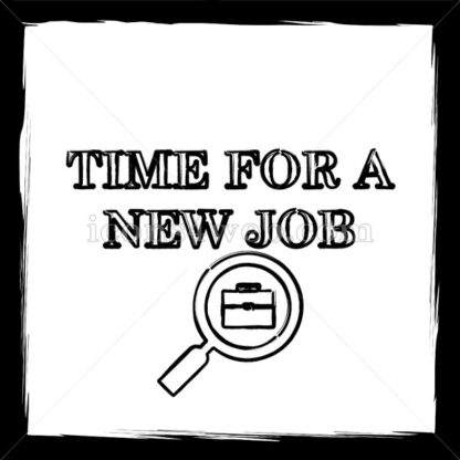 Time for a new job sketch icon. - Website icons