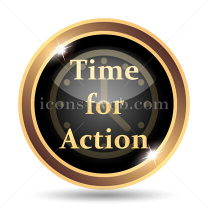 Time for action gold icon. - Website icons