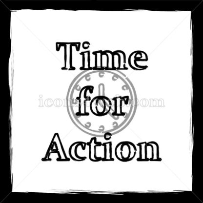 Time for action sketch icon. - Website icons