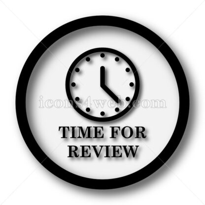 Time for review simple icon. Time for review simple button. - Website icons