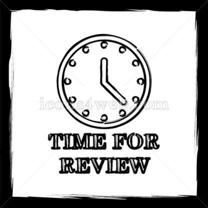 Time for review sketch icon. - Website icons