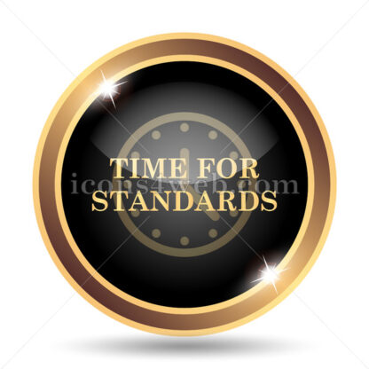 Time for standards gold icon. - Website icons