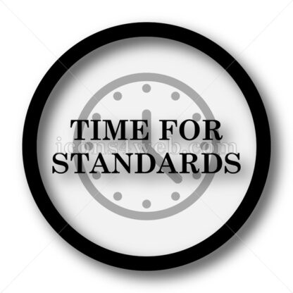 Time for standards simple icon. Time for standards simple button. - Website icons