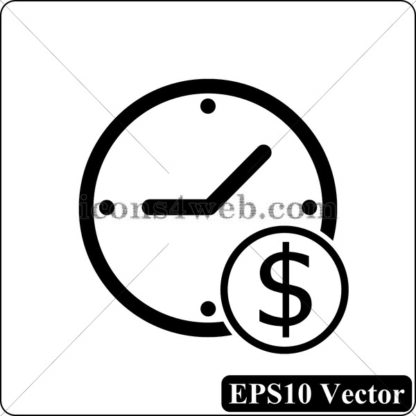 Time is money black icon. EPS10 vector. - Website icons