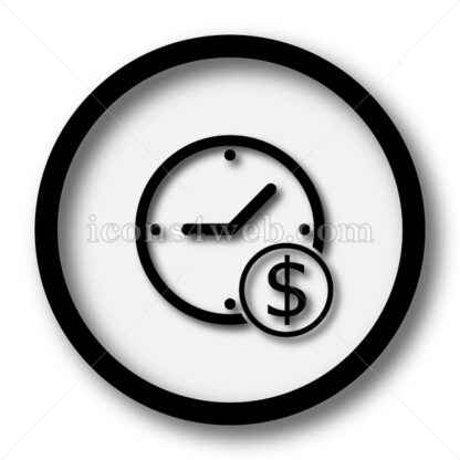 Time is money simple icon. Time is money simple button. - Website icons