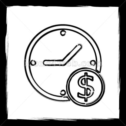 Time is money sketch icon. - Website icons