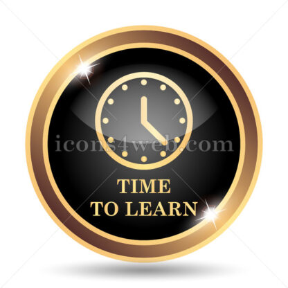 Time to learn gold icon. - Website icons
