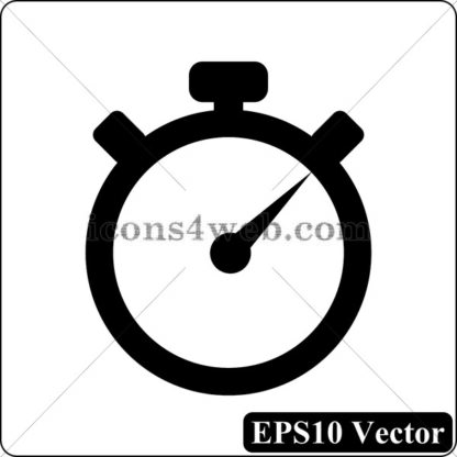 Timer black icon. EPS10 vector. - Website icons