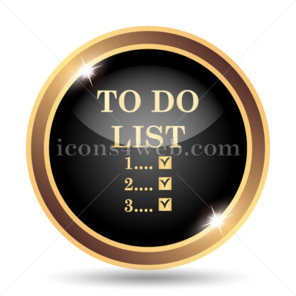 To do list gold icon. - Website icons
