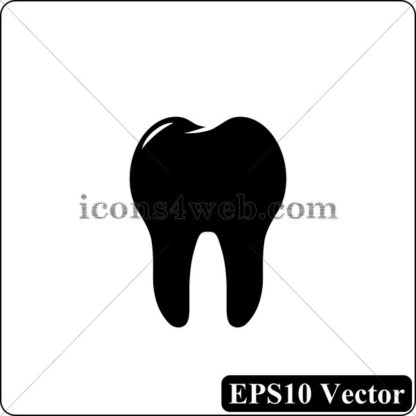 Tooth black icon. EPS10 vector. - Website icons