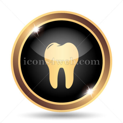 Tooth gold icon. - Website icons