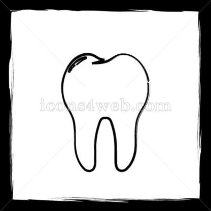 Tooth sketch icon. - Website icons