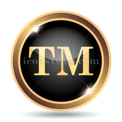 Trade mark gold icon. - Website icons