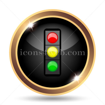 Traffic light gold icon. - Website icons