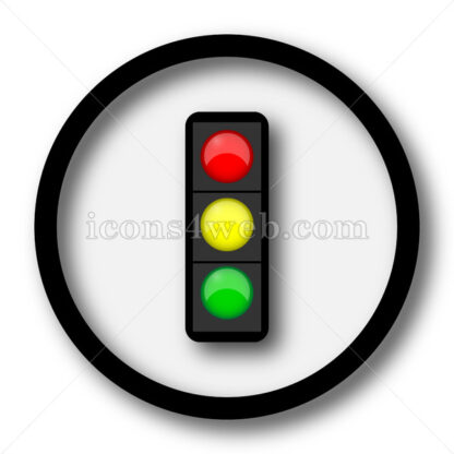 Traffic light simple icon. Traffic light simple button. - Website icons