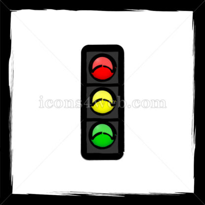 Traffic light sketch icon. - Website icons