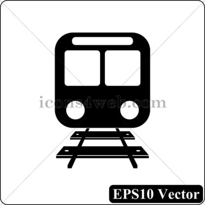 Train black icon. EPS10 vector. - Website icons