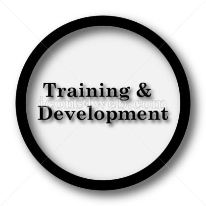 Training and development simple icon. Training and development simple button. - Website icons