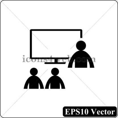 Training center black icon. EPS10 vector. - Website icons