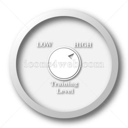 Training level white icon. Training level white button - Website icons