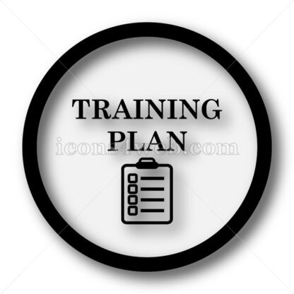 Training plan simple icon. Training plan simple button. - Website icons
