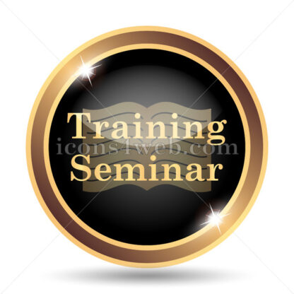 Training seminar gold icon. - Website icons